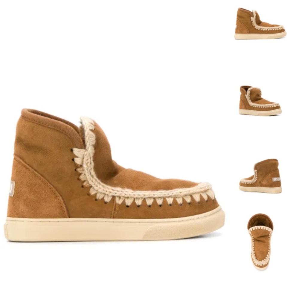 Mou Tan Crochet Trim Sneakers